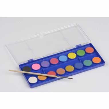 Schilder waterverf set 16 kleuren