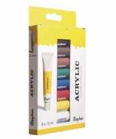 Acryl verf setje 8 kleuren