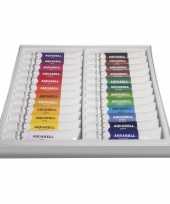 Aquarelverf waterverf schilder set tubes 24 kleuren 12 ml