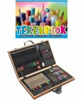 Complete teken schilder doos 88 delig met een a3 schetsboek
