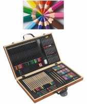 Complete teken schilder doos 88 delig met een a4 schetsboek