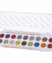 Hobby knutsel waterverf aquarel 18 metallic kleuren voor kids