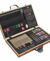 Tekenset kleurset koffer 88 delig